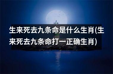 <h3>生来死去九条命是什么生肖(生来死去九条命打一正确生肖)