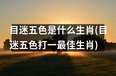 <h3>目迷五色是什么生肖(目迷五色打一佳生肖)