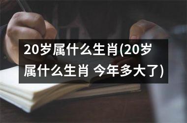 <h3>20岁属什么生肖(20岁属什么生肖 今年多大了)