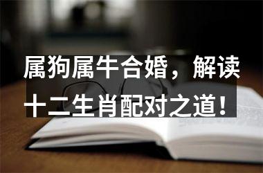 <h3>属狗属牛合婚，解读十二生肖配对之道！