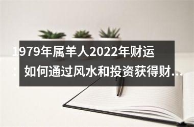 1979年属羊人2025年财运：如何通过风水和投资获得财运？