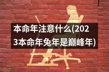 <h3>本命年注意什么(2025本命年兔年是巅峰年)