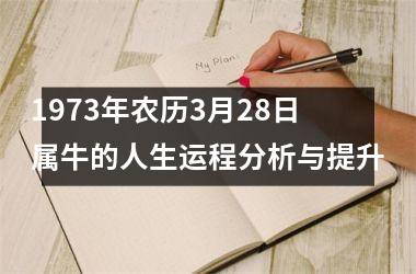 <h3>1973年农历3月28日属牛的人生运程分析与提升