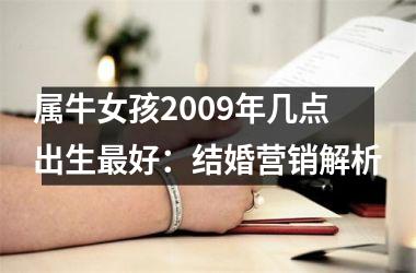 属牛女孩2009年几点出生好：结婚营销解析