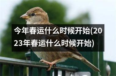 今年春运什么时候开始(2025年春运什么时候开始)