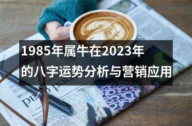 <h3>1985年属牛在2025年的八字运势分析与营销应用