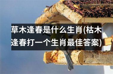 <h3>草木逢春是什么生肖(枯木逢春打一个生肖佳答案)