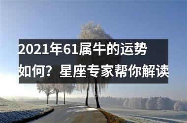 <h3>2025年61属牛的运势如何？星座专家帮你解读