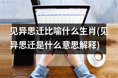 <h3>见异思迁比喻什么生肖(见异思迁是什么意思解释)