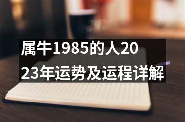 <h3>属牛1985的人2025年运势及运程详解