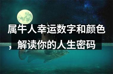 <h3>属牛人幸运数字和颜色，解读你的人生密码