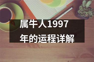 <h3>属牛人1997年的运程详解
