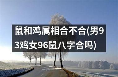 <h3>鼠和鸡属相合不合(男93鸡女96鼠八字合吗)