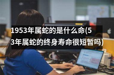 <h3>1953年属蛇的是什么命(53年属蛇的终身寿命很短暂吗)