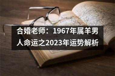 <h3>合婚老师：1967年属羊男人命运之2025年运势解析