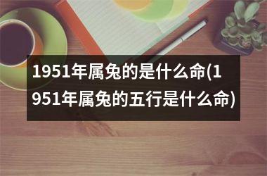 <h3>1951年属兔的是什么命(1951年属兔的五行是什么命)