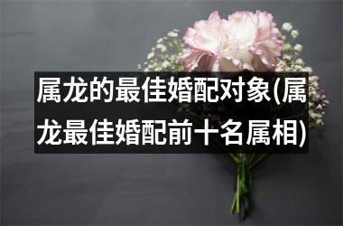 <h3>属龙的佳婚配对象(属龙佳婚配前十名属相)