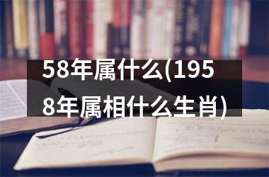 <h3>58年属什么(1958年属相什么生肖)