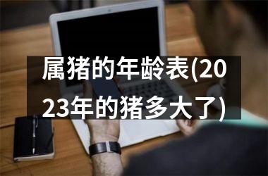 属猪的年龄表(2025年的猪多大了)