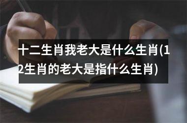 <h3>十二生肖我老大是什么生肖(12生肖的老大是指什么生肖)