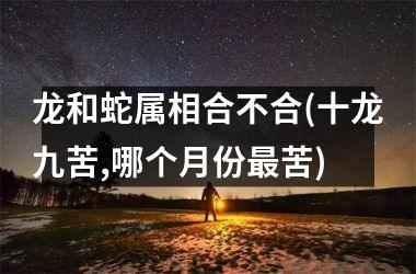 <h3>龙和蛇属相合不合(十龙九苦,哪个月份最苦)