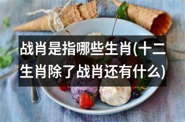 <h3>战肖是指哪些生肖(十二生肖除了战肖还有什么)