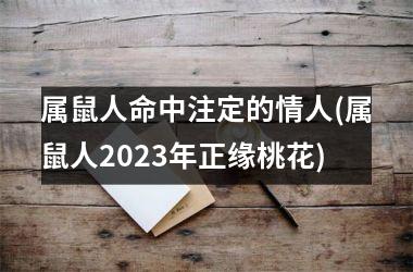 属鼠人命中注定的情人(属鼠人2025年正缘桃花)