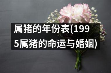 <h3>属猪的年份表(1995属猪的命运与婚姻)