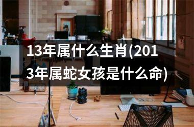 <h3>13年属什么生肖(2013年属蛇女孩是什么命)