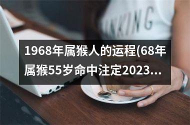 1968年属猴人的运程(68年属猴55岁命中注定2023)