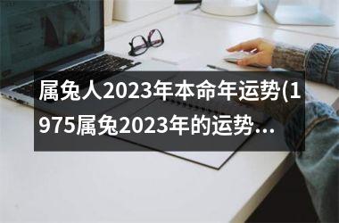 <h3>属兔人2025年本命年运势(1975属兔2025年的运势及运程)