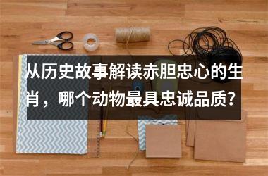 <h3>从历史故事解读赤胆忠心的生肖，哪个动物最具忠诚品质？