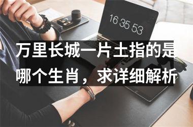 <h3>万里长城一片土指的是哪个生肖，求详细解析