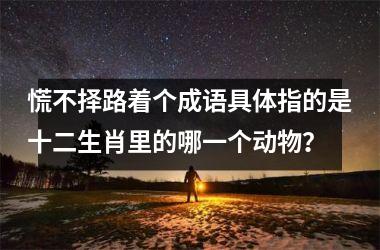 <h3>慌不择路着个成语具体指的是十二生肖里的哪一个动物？