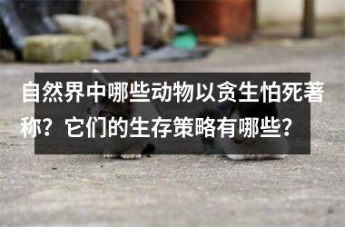 自然界中哪些动物以贪生怕死著称？它们的生存策略有哪些？