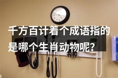 <h3>千方百计着个成语指的是哪个生肖动物呢？