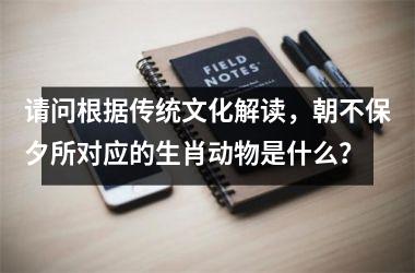 请问根据传统文化解读，朝不保夕所对应的生肖动物是什么？