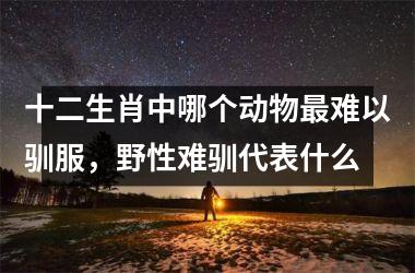 <h3>十二生肖中哪个动物最难以驯服，野性难驯代表什么