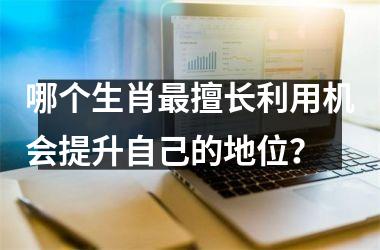 <h3>哪个生肖最擅长利用机会提升自己的地位?