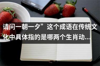 请问一朝一夕”这个成语在传统文化中具体指的是哪两个生肖动物？