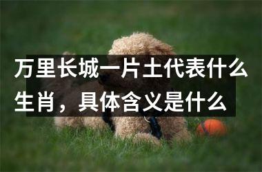 <h3>万里长城一片土代表什么生肖，具体含义是什么