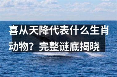 <h3>喜从天降代表什么生肖动物?完整谜底揭晓