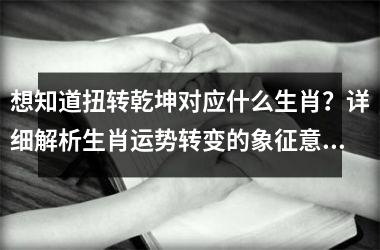 想知道扭转乾坤对应什么生肖？详细解析生肖运势转变的象征意义