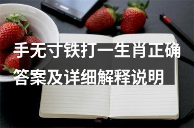 手无寸铁打一生肖正确答案及详细解释说明