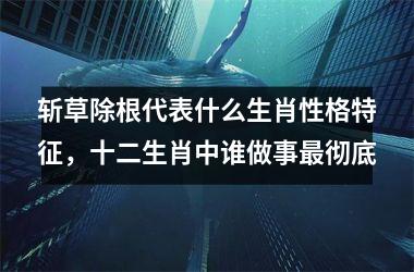 <h3>斩草除根代表什么生肖性格特征，十二生肖中谁做事最彻底