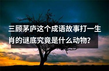 <h3>三顾茅庐这个成语故事打一生肖的谜底究竟是什么动物？