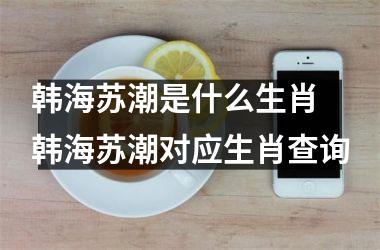 <h3>韩海苏潮是什么生肖 韩海苏潮对应生肖查询
