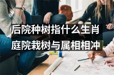 <h3>后院种树指什么生肖 庭院栽树与属相相冲