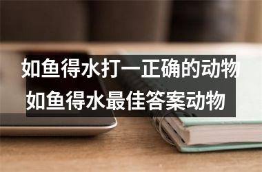 如鱼得水打一正确的动物 如鱼得水最佳答案动物
