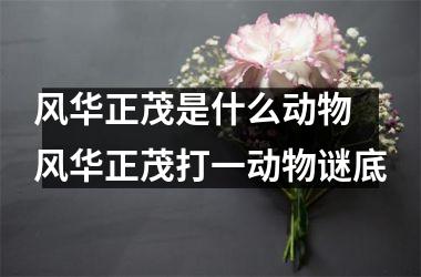 <h3>风华正茂是什么动物 风华正茂打一动物谜底